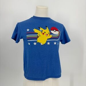 Pokémon Pikachu Graphic Tee Shirt | Blue | Short Sleeve | XS